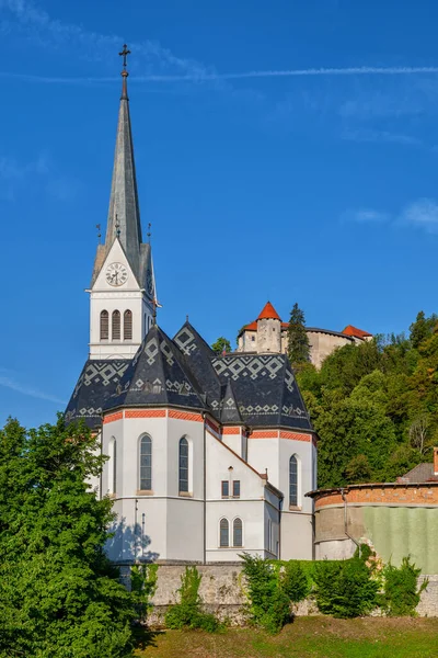 Kerk Van Martin Bled Slovenië Neo Gotische Parochiekerk Uit 1905 — Stockfoto
