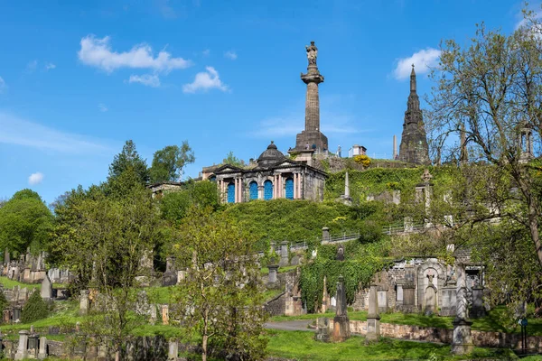 Glasgow Necropolis Zabytkowy Wiktoriański Cmentarz Glasgow Szkocji Wielka Brytania — Zdjęcie stockowe