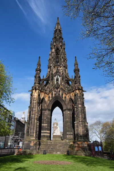 Pomnik Scotta Edynburgu Szkocji Wielka Brytania Wiktoriańska Gotycka Architektura Pomnik — Zdjęcie stockowe