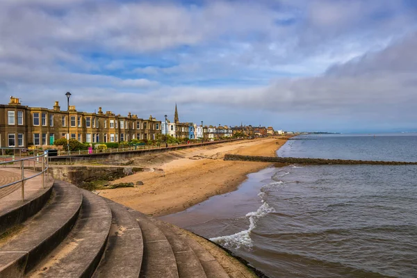 Edinburgh Skoçya Ngiltere Portobello Plajı Sahil Silueti — Stok fotoğraf