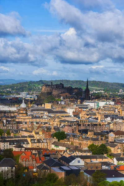 Edynburskie Miasto Starym Miastem Zamkiem Edynburgu Szkocja Wielka Brytania — Zdjęcie stockowe