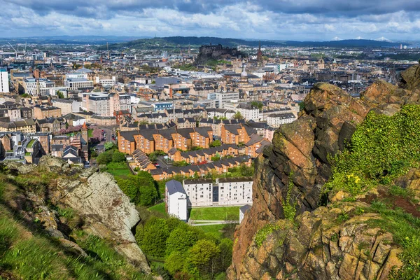 Miasto Edynburg Szkocji Wielka Brytania Malowniczy Lothiański Pejzaż Urwiska Salisbury — Zdjęcie stockowe
