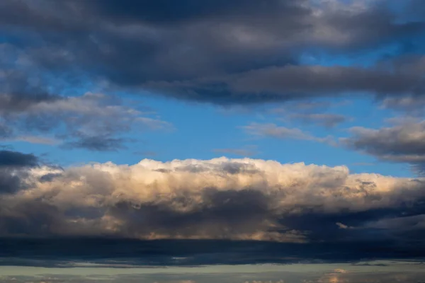 Wolken Himmel Sonnenuntergang Bewölkung Natürlichen Hintergrund — Stockfoto