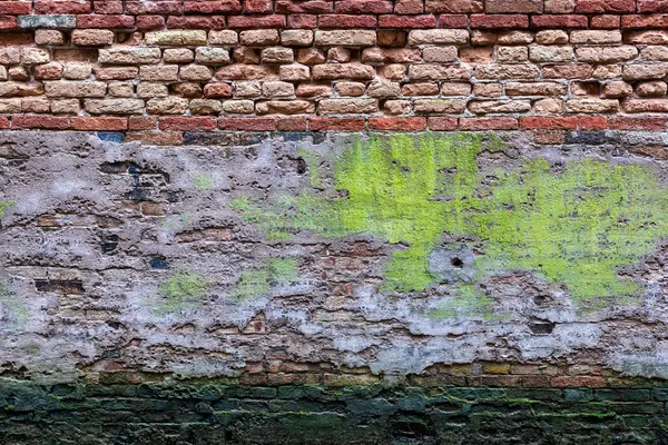 Alte Verwitterte Wand Vintage Hintergrund Von Venedig Kanal Italien Grunge Stockbild