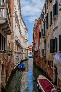 Rio de S. Maria Mater Domini canal in city of Venice, Santa Croce district, Italy. clipart