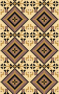 Zakarpattia bölgesinin nakışına dayanan üç renk varyasyonlu vektör arkaplanı. Ukrayna süsü