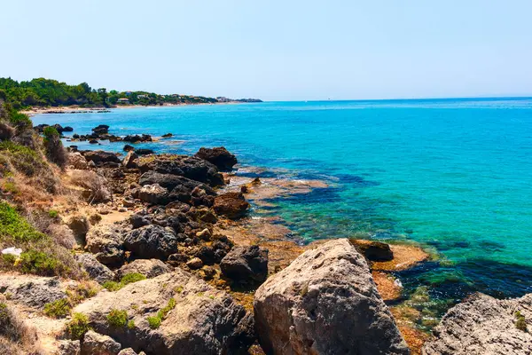 stock image Beautiful sunny view of one of the Zakynthos Porto Zorro beaches, Greece