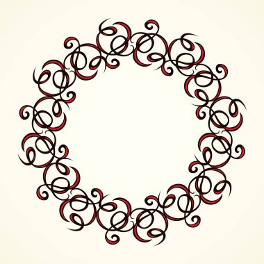 Eski sevimli romantik kitap kurdelesi kıvrımlı fiyonk etiketi beyaz kağıt arka planda izole edilmiş. Freehand siyah mürekkep ana hatlarıyla çizilmiş kıvrımlı köşe çizimi sanatsal kırsal kıvrımlı karalama tarzı.