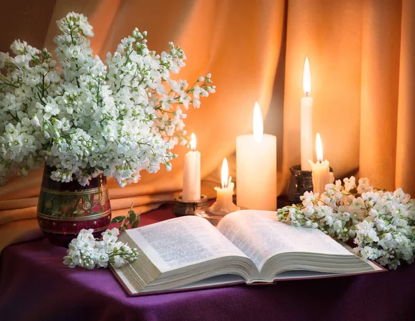 Salmo Oración Rústico Escribir Tarjeta Espacio Mesa Amor Edad Santa —  Fotos de Stock