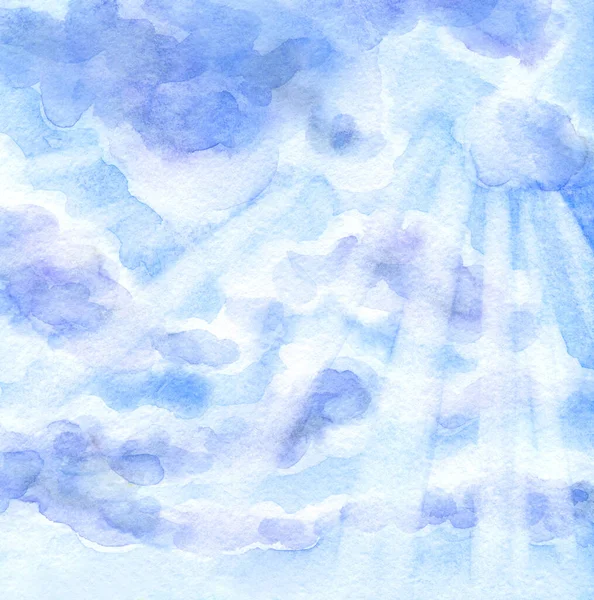 Hand Drawn Bright Cold Paint Artwork Wild Dusk Moody Winter — Stockfoto