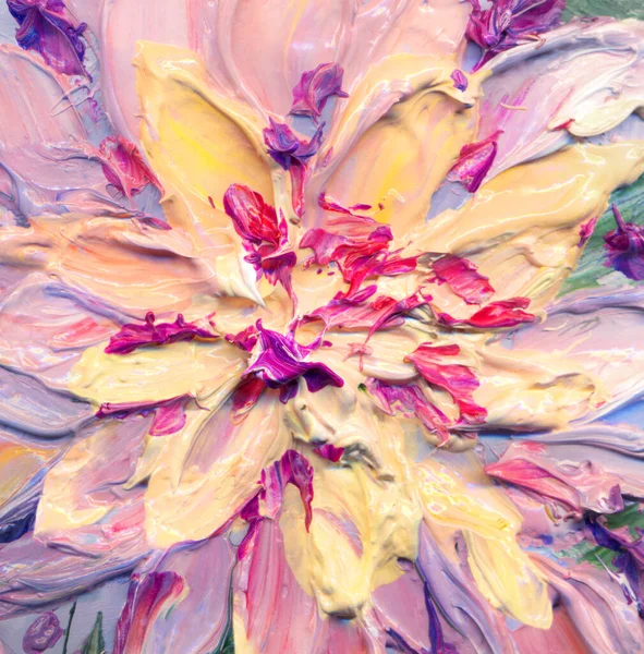 Jasne Nowoczesne Malowanie Pastelowy Widok Szkic Ręcznie Rysowane Akrylowe Botaniczne — Zdjęcie stockowe