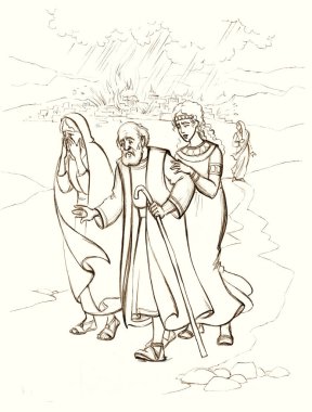 Kutsal Yahudi Tanrı inancı. Yaşlı erkek. Doğu Arap. İyi geceler. El çizimi kara retro şeytan günah ölü sütun kız eskizi kurtarmak için gitti müslüman masalı sanat sahnesi