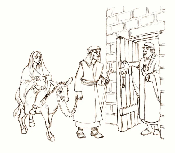 Heiliger Heiliger Jude Jungfrau Gast Besucher Bitten Stand Tier Ostisrael — Stockfoto