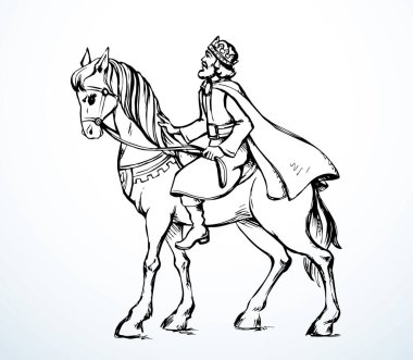 Siyah çizgili el, kutsal kitap çağı Yahudi kahraman erkek kahraman, İncil 'deki hükümdar David sanat çizgi film stili haberci sembolü. Zırh, doğu Roma fantezi savaş tarafında beyaz aygır gökyüzü metin uzayı