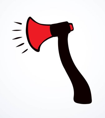 Siyah kırmızı kol elektrikli alet sapı biçimi ve kamuoyu uyarısı ses uyarısı yüksek sesli, eğlenceli, tabir-i caizse savaş eskimiş çizgi film sanatına zarar verdi. Komik el çizimi beyaz metin alanı ilan et