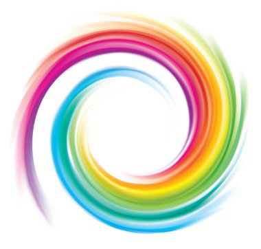 Modern eddy festival happy surfac vivid multi color range glossy curly dizzy shape border center spray ripple ring. Closeup view text space light glow white wash whirlwind symbol sign icon logo design