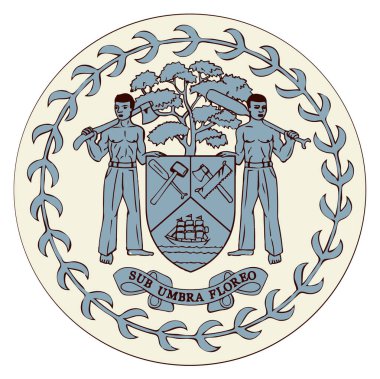 Closeup south world heraldic land city liberty pride glory day war unity man tree round shape view white sky text space. Hand drawn black line web art circle official peace labor unit shield seal set