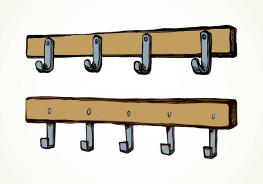 Beyaz salonun arka planında eski ahşap tahta pano dekoru. El çizimi siyah mürekkep desenli obje amblemi. Metin için uzaya retro sanat karikatür tarzı çizilmiş. Kapalı tutucu resim grafiği