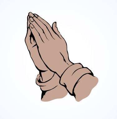 Beyaz arka planda günah dilenciliği. Ana hatları aşk konsept logo piktogramı. Çizgi siyah mürekkep çizilmiş yaşlı keşiş eski moda sanat amblemine teşekkür et metin için kağıt boşluğu üzerine çizgi film biçimi