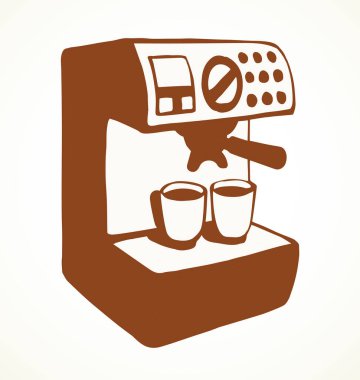 Beyaz zemin üzerinde hızlı sabah sıcak damla standı. Freehand anahat siyah mürekkep el çizilmiş lezzetli lezzet kırbaç taze yemek logosu pictogram kroki sanat modern doodle karikatür tarzı metin için kağıt alan üzerinde kalem