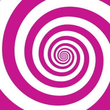 Anahatlı siyah beyaz boya sonsuz kıvrımlı patlak ressam logo dekoru retro baskı stili çiziyor. Modern parlak kırmızı baş döndürücü efekt sıvı akış döngüsü fırıldak baş dönmesi patlaması