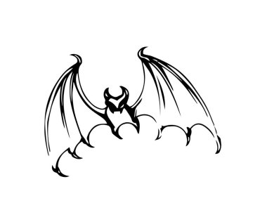 Şirin hızlı gece mağarası büyük kan emici fare gözü beyaz gece yarısı gökyüzü arkaplanını izole ediyor. Çizgi koyu mürekkep kalem el amblemi eski moda karalama kabartma baskı sanat tarzı kağıt metin alanı