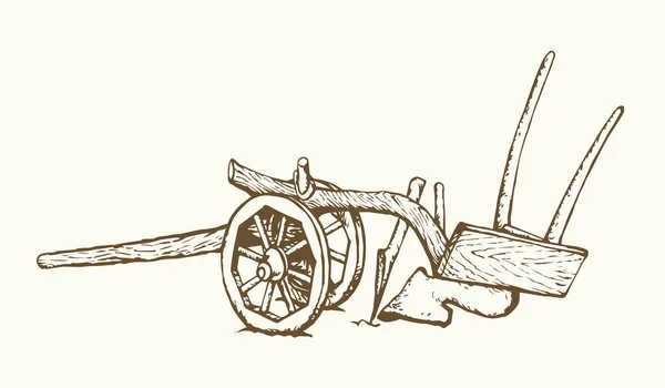 Primo Piano Contorno Penna Inchiostro Nero Disegnato Mano Grande Cavallo — Vettoriale Stock