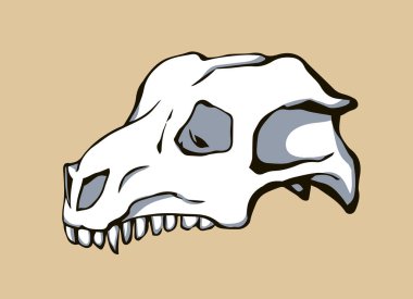 Kapalı büyük beyaz uzuv keçi bacağı kısmen antika eski çağ boğa kalça avı doğa unsurunu yer. Çizgi eli çizilmiş yaşlı koç yumurtası koyun gövdesi kaval kemiği köpek maması simgesi çizim çizimi