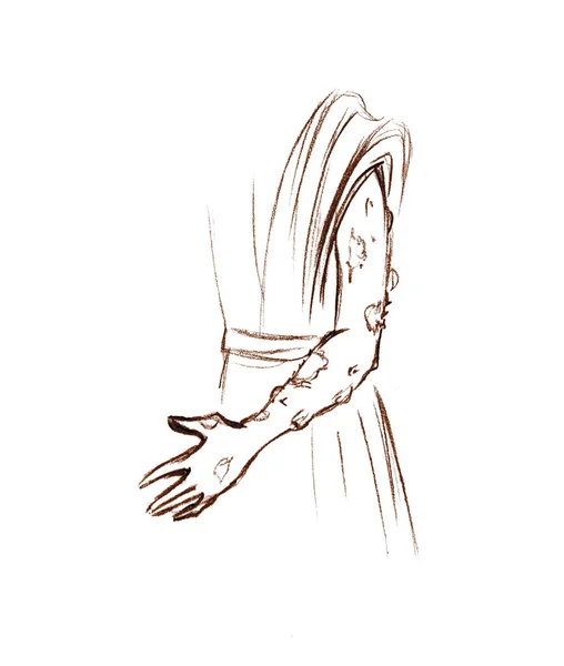 Desenho Lápis Peste Egípcia Úlceras Furúnculos — Fotografia de Stock