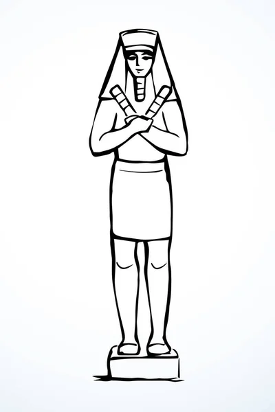 카이로 스핑크스 Giza Cairo Sphinx 로고는 룩소르 아프리카아 폐허를 상징한다 — 스톡 벡터