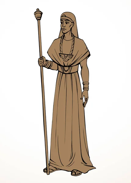 Молодий Дорослий Східна Азія Біблія Єврейська Дівчина Золота Сукня Одягу — стоковий вектор
