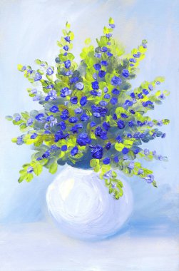 Tatlı, yemyeşil kırsal yaban ördeği yetiştirme yaban ördeği hediye taslağı. Canlı el çizimi pastel akryl boya modern evlilik kartı tarzı. Parlak leylak rengi. Taze, küçük, kırsal büyüme tomurcuk yaprağı. Açık mavi gökyüzü.