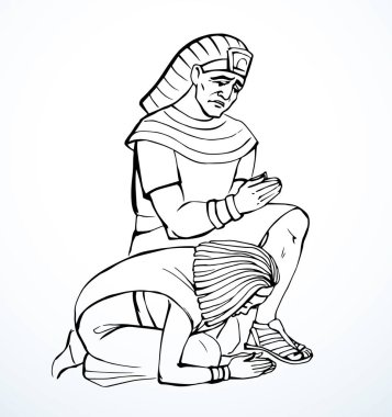 Geçmiş doğu yüzyılda Afrika 'da üzücü bir yenilgi yaşandı. Zaferden korkan asil asker hükümdar erkek çocuk merhamet diliyor. Kutsal İncil' in kralını kutsa. Siyah çizgili el pişman oldu. Eskimiş incilden eskizler çizdi.