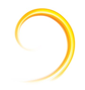 Hafif koyu sarı girdap dalgalanma zemin metin için yer ile. Sıvı yüzey parlak sıcak kehribar rengi curl. Enesen girdap gibi saf tatlı havuç, kayısı, limon tatlı şurubu karışımı daire