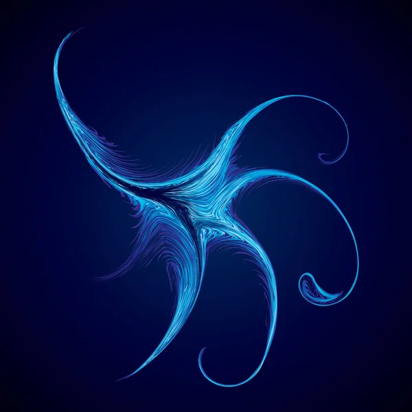 Яскравий Холодний Блакитний Круглий Середина Форми Містичного Мистецтва Дизайну Священна — стоковий вектор