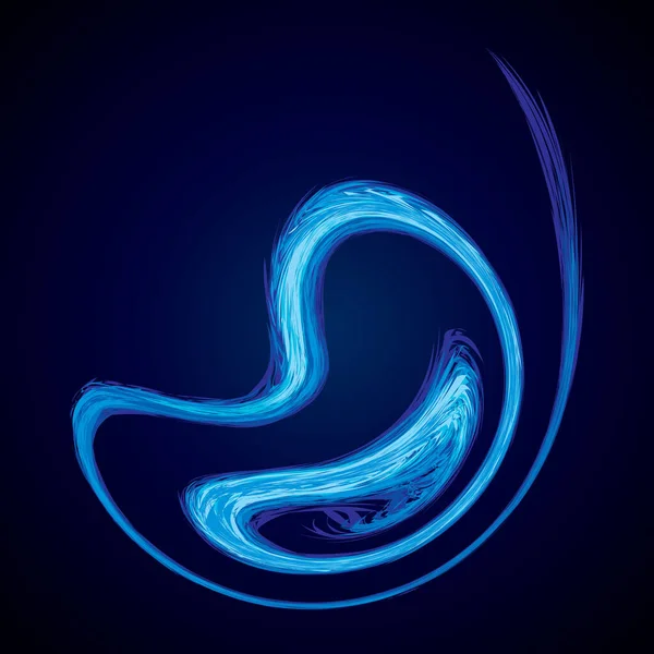 Яскравий Холодний Блакитний Круг Середньої Точки Малюнка Форми Художнього Дизайну — стоковий вектор