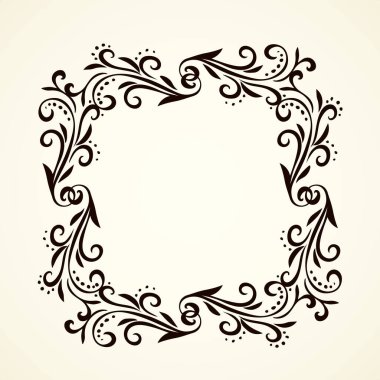 Eski sevimli romantik kitap kurdelesi kıvrımlı fiyonk etiketi beyaz kağıt arka planda izole edilmiş. Freehand siyah mürekkep ana hatlarıyla çizilmiş kıvrımlı köşe çizimi sanatsal kırsal kıvrımlı karalama tarzı.