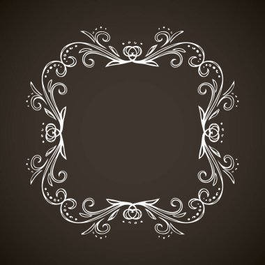 Eski sevimli romantik kitap kurdelesi kıvrımlı fiyonk etiketi beyaz kağıt arka planda izole edilmiş. Freehand siyah mürekkep ana hatlarıyla çizilmiş kıvrımlı köşe çizimi sanatsal kırsal kıvrımlı karalama tarzı.