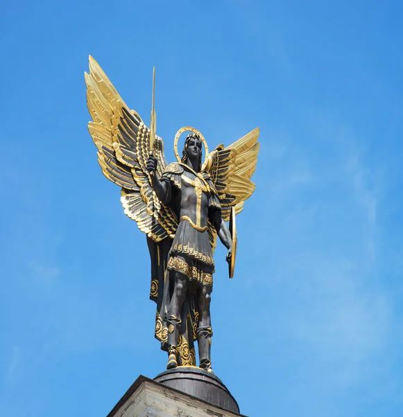 Kijev Belvárosa Maydan Tér Utazási Kilátás 2023 Szent Isten Erő — Stock Fotó