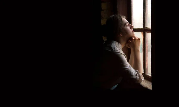 Дорослі Самотні Хвилюються Через Бідні Святі Віддані Жиди Просять Прохати — стокове фото