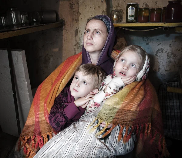 Киев Украина Апреля 2022 Года Бомбардировщик Бороться Террором Взрослых Бедных — стоковое фото