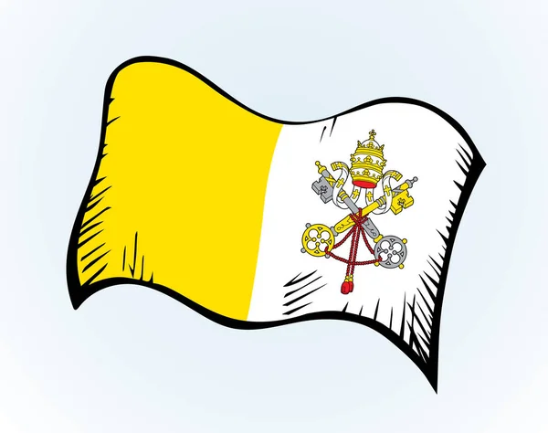 Зовнішній Вигляд Старої Ретро Золотого Жовтого Кольору Вінтажний Папи Роман — стоковий вектор