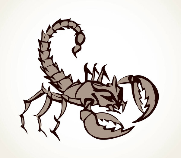 Сила смертоносного охотника краба элемент страха устанавливает светлый бумажный фон текстового пространства. Ручные чернила рисунок ужасов зоопарк животного ноги символа эмблемы. Крупный план художника ретро-звезды doodl гравировка дизайн контура печати стиль