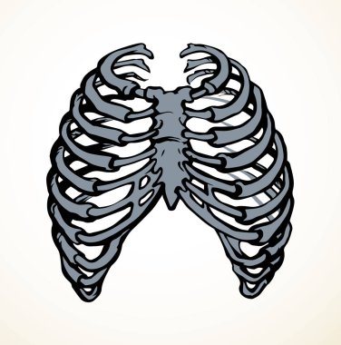 Öndeki beyaz kadın, eklem eklem ağrısı, kol ağrısı, hastane, tedavi, röntgen filmi logosu. Elle çizilmiş kadın doktor röntgeni ölü erkek omurilik rahatsızlığı, akciğer ağrısı sınavı karalama çizimi.