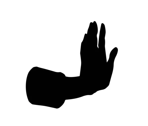 Közelkép Nézet Cool Girl Body Five Finger Thumb Signal Idea — Stock Vector