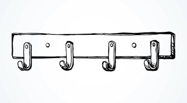 Beyaz salonun arka planında eski ahşap tahta pano dekoru. El çizimi siyah mürekkep desenli obje amblemi. Metin için uzaya retro sanat karikatür tarzı çizilmiş. Kapalı tutucu resim grafiği