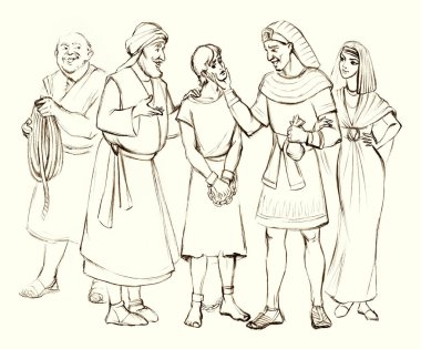 Yaşlı muhafız cetvel işçi kolu para yakaladı. Yüzü satıldı. Genç umutsuzluğa kapıldı. Orta Doğu 'nun kutsal inancı. Tanrı sanat eskizi hikayesi.