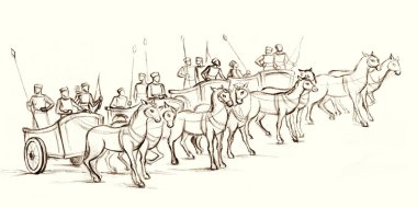 İncil Çağı güçlü Spartalı okçu güçlü hızı fethetti Yahudi erkek kol 2 şövalye zırhlı muhafızlar Sezar 'a beyaz toza saldırdı. Yahudi yayı, kara el, İncil 'de geçen İsrail mitolojisinde Tanrı' nın eskiz sanatı.