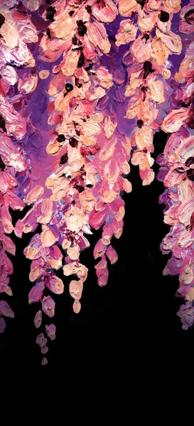 Jasná Akrylová Barva Asijský Porcelán Vzor Pohled Pulzující Levandulová Ruka — Stock fotografie
