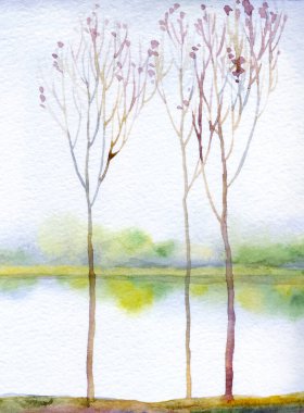 El çizimi parlak boya, bulutlu cennet eskiz kâğıdı arka plan metin alanı. Açık gri renk sakin alacakaranlık tepe bataklık dere tarlası çalı bitkisi duman bulutu okyanus manzarası